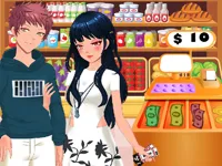 image bg Supermarket Grocery Store Girl