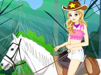 image bg Horse Rider Girl