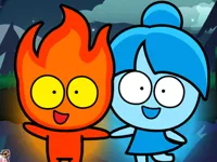 image bg Red boy and Blue girl - Forest Temple Maze