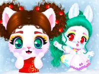 image bg Cat and Rabbit Holiday