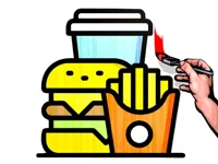 image bg Fast Food Coloring Book