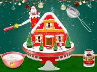 image bg Xmas Gingerbread House Cake