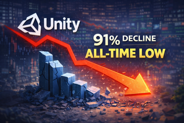 Unity Shares Hit Historic Low Following 91% Decline — What It Means for the Gaming Industry